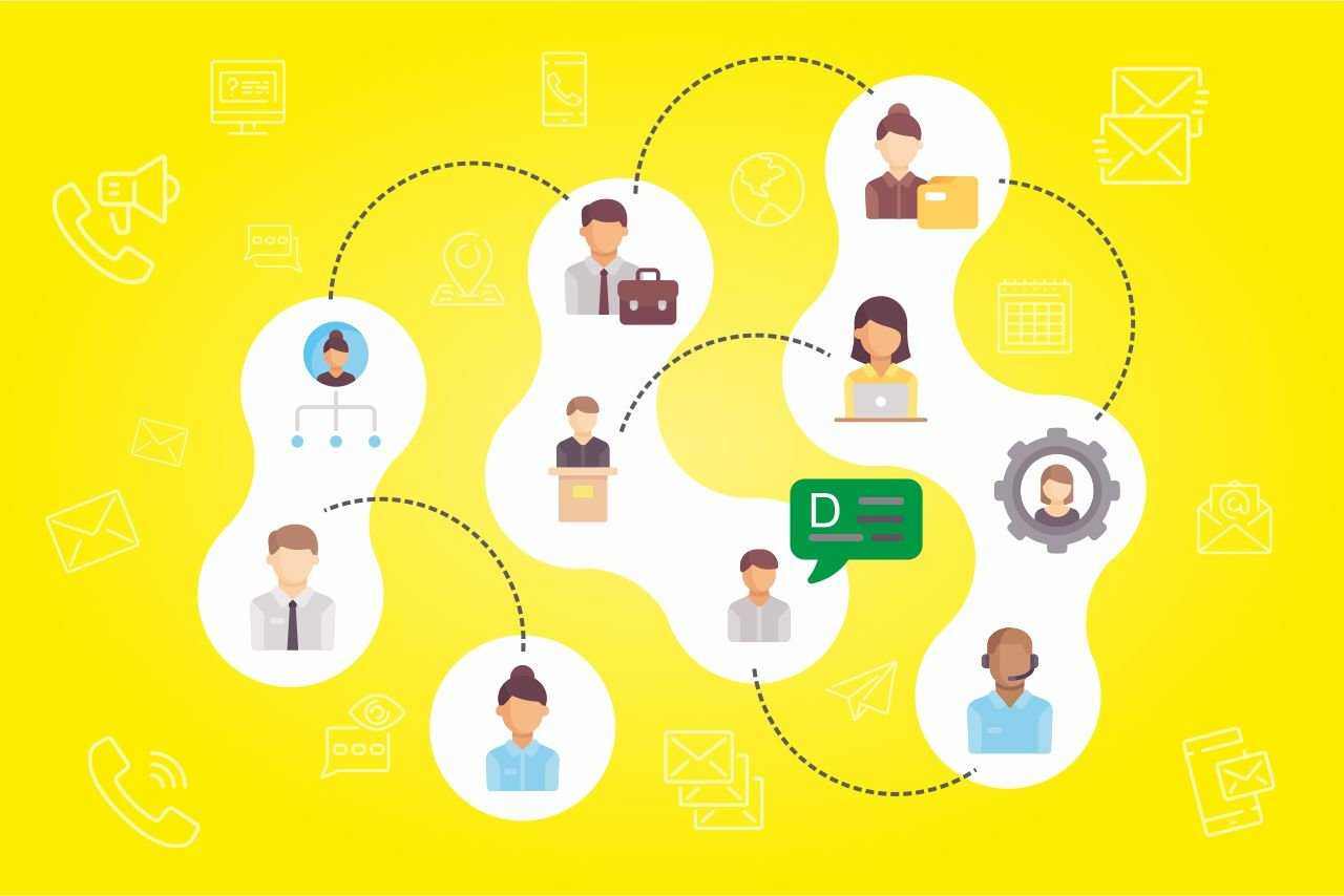 how do large companies communicate internally